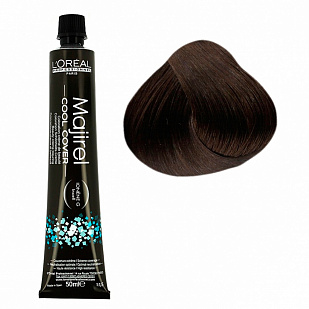 L'oreal Majirel Cool Cover Стойкая Крем-краска для седых волос 5.3 светлый шатен золотистый