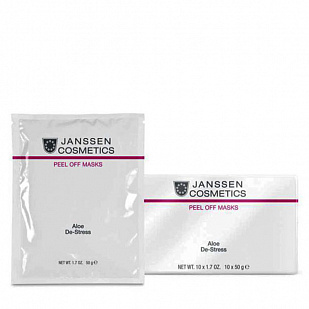 Janssen Aloe De-Stress Альгинатная anti-age успокаивающая ультраувлажняющая маска с экстрактами алоэ вера и спирулиной
