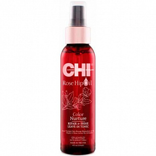 CHI Rose Hip Oil Repair and Shine Leave-in Tonic - Несмываемый спрей с маслом розы и кератином