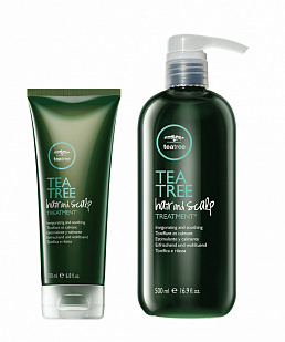Paul Mitchell GREEN TEA TREE. Tea Tree Hair & Scalp Treatment - Интенсивный пилинг-уход для волос и кожи головы