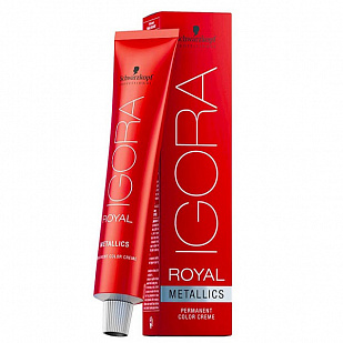 Schwarzkopf Igora Royal Metallics Перманентная крем-краска 6-32 Темный русый матовый пепельный