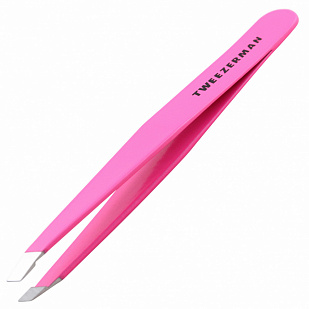 Tweezerman SLANT TWEEZER NEON PINK Пинцет для бровей